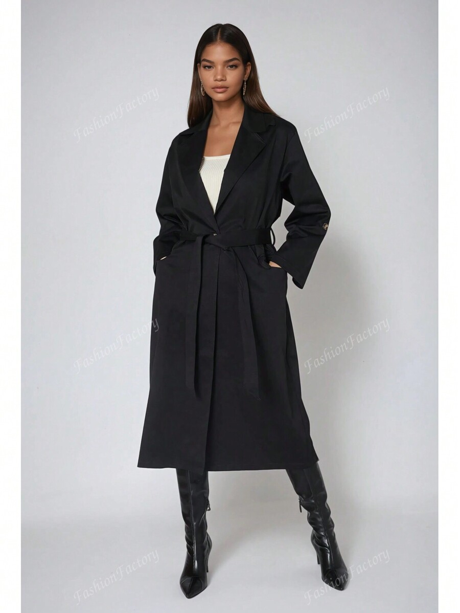 Damen Trenchcoat Elegant - Taillierter Mantel Für Frühling & Herbst