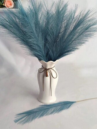 10 件简约风格人造蒲苇草狗尾巴草适用于客厅厨房派对婚礼装饰