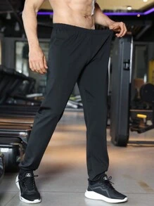 1 pezzo Pantaloni sauna da uomo, impermeabili e antivento, con vita elastica e morbidi, adatti per allenamenti, comfort e perdita di peso, per sport e palestra di boxe