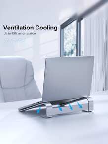 1pc Aluminum Laptop Stand, Portable Laptop Cooling Holder, Comfortable & Sturdy, Stylish Design, Fits For Various Laptop Sizes