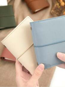 Mini Loose-Leaf Notebook With Leather Cover, Detachable 5-Hole Blank Filler Paper, Simple Planner Book, Portable & Lightweight, Minimalist Style,School Supplies,Back To School - 12.2*10cm - View 4