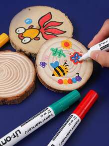 Set de 12 rotuladores nuevos, marcadores de pintura permanente de bajo olor para neumáticos, globos, manualidades DIY, reparación de cerámica, dibujo, escritura, uso en oficina y como regalo, de uso diario aplicable - Multicolor - Ver 6