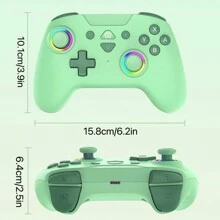 Control inalámbrico recargable para juegos, mando inalámbrico para juegos de PC - Verde - Ver 9