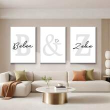 Ba áp phích Tex tùy chỉnh, có thể tự đóng khung hoặc không khung; ba tranh canvas ảnh tùy chỉnh, hoàn hảo cho Ngày Valentine; và ba vật trang trí tường cá nhân hóa phù hợp cho phòng khách, phòng ngủ, văn phòng, quán trà, nhà hàng, trường học, phòng tắm và các địa điểm khác. - Nhiều màu - Xem 3