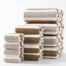 12件套 - 12条厚毛巾、4条浴巾、4条手巾和4条面巾。超柔软、高吸水性、速干毛巾，是居家卫浴的理想之选，也是送给女士情人节生日礼物、男友女友家居浴室装饰、夏季返校季的理想之选。 - 彩色 - 查看 7