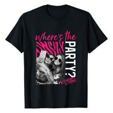 Jersey Shore Pink Zebra Print T-Shirt Graphic Tees Short Sleeve Casual Women T Shirts 100% Cotton Tee Shirt Womens Short-Sleeved Funny Printed Women's T-Shirts Summer Tops Soft Comfy Everyday Wear Gift Woman Tshirt Black - Black - View 1