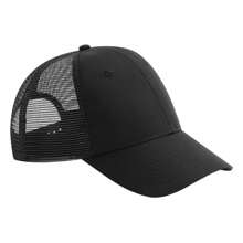 Beechfield Urbanwear 6 Panel Snapback Trucker Cap (Black)