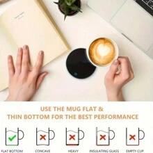 Smart Beverage Heater Coaster - Constant Temperature Control, 3-Temperature Adjustment, Suitable For Most Cups, Office, Outdoor Camping, Picnic, Kitchen Essential For Autumn And Winter - Portable, Energy-Efficient, And