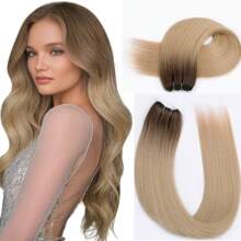 Synthetic Fiber Hair White Highlighted Sew In Hair Extensions High-Quality Japanese Silk Hair Weft 26 Inch 150g Sew In Weft Hair Extensions Weaving Hair For Women Girls Daily,Fashion Party ,Y2k ,Music Festival Various Occasions All Seasons - Multicolor - View 21