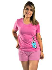 Women Pajama Sets - Hồng - Xem 1