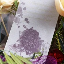 CYFUN DESIGN 1 件巴洛克字母便携式压花印章，钢印章印章，适用于书籍、信封、压花