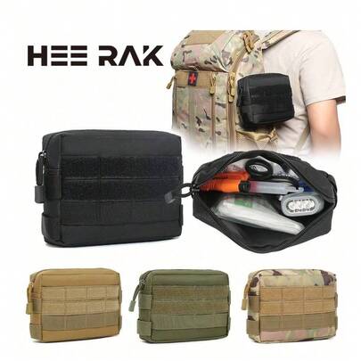HEE RAK 1 件户外配件套件 Edc 工具包迷彩战术腰包、硬币/手机包、通勤工具、Molle 背心配件套件战术医疗急救包应急用品多功能户外徒步、露营生存装备