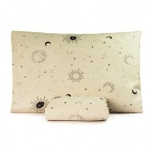 Essencialle 2-Piece Single Sheet Set Cotton 160 Thread Count With Elastic - 太陽和月亮 - 查看 2