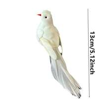 6PCS Simulation Feather White Pigeon, Simulation Pigeon Clip Decoration, Used For Gardening Decoration, Christmas Tree Decoration, Weddings, Flower Garlands, And Craft Props