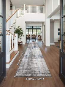 1 tấm thảm màu xám, phong cách tối giản hiện đại, thảm hành lang, thảm phòng ngủ, thảm phòng khách, thảm bếp, dày 850g/m² 0,8cm chống trượt có thể giặt được, thích hợp để trang trí nhà cửa quanh năm - Xám - Xem 6