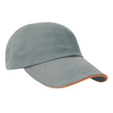 Result Cappellino da baseball con visiera imbottita in cotone (grigio/ambra) - Grigio - Visualizzare 2