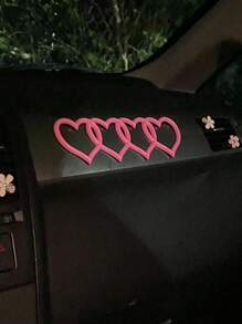 1 pièce Autocollant décoratif en forme de cœur pour logo de voiture sur le hayon arrière