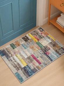 DAJIANG 1 pieza Alfombra grande de área, lavable, alfombra moderna de múltiples estampados abstractos, plegable, fácil de cuidar, adecuada para sala de estar, pasillo, mesita de noche, sala de estar, dormitorio, decoración del hogar, decoración gruesa para entrada, baño, decoración de cocina