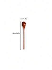 1/2/5/6/10pcs Reusable Wooden Coffee, Honey, Milk And Yogurt Spoon - Creative Mixing And Dessert Spoon, Suitable For Party, Kitchen And Restaurant