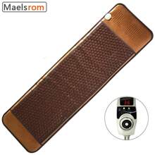 Esterilla calefactora de infrarrojos lejanos con almohadilla de piedra de germanio y turmalina natural para aliviar el dolor de espalda con controlador - Tipo de Enchufe A USA (110-127V) - Ver 1