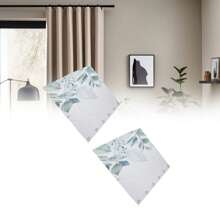 1.37m High X 1.32m Wide Printed Kitchen Curtains Tube Curtain - White - View 5