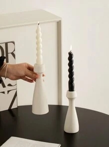 1 bucată Suport de lumânare din ceramică în formă asimetrică, stil natural, design modern minimalist, se potrivește cu cești înalte pentru lumânări, potrivit pentru masă, petrecere, decor camera de zi, decorarea mesei de sufragerie - Multicolor - Vizualizare 2