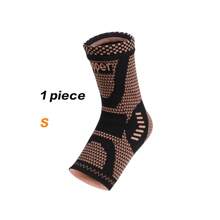 1pc Adjustable Copper Ankle Support Brace, Compression Sleeve For Basketball, Soccer And Hiking Sports Gym Accessories