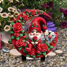 Garden Stake Outdoor Decoration, Valentine's Day Gnome Acrylic Garden Stakes Outdoor Garden Decor Fairy Art Lawn Garden Stake