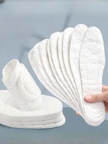 5 pares de plantillas deportivas con absorción de impactos engrosados blandos para hombres y mujeres, plantillas para entrenamiento militar, yoga, zapatos de tablero, tacones altos