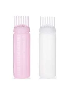 1/2件套喷雾瓶套装,180毫升洗发水瓶,染发剂瓶,沙龙造型套装,深层清洁洗发水瓶,发根刷,带刻度的护发油涂抹瓶,适用于染发、返校、旅行、女士发饰、美发工具、吹风机、头发、美发师、美发造型工具、护发产品、发饰、发际线刷 - 彩色 - 查看 10