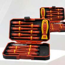 Electrical Screwdriver Set, Insulated VDE Screwdriver Set Including Carry Case For Storage, Electricians Screwdrivers. - Multicolor - View 2