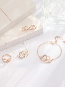 5件套水晶心形首饰套装 - 愛心套裝 - 查看 9