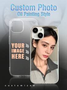 定制透明手机壳，个性化手机壳，独特手机壳，DIY手机壳，定制手机壳礼品，情侣手机壳（可印男女朋友照片），兼容和Galaxy系列，兼容 13、 11、 13 Pro Max、 14 Pro Max - 無色 - 查看 7