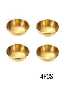 2PCS/4PCS Sauce Cup Condiment Cups Stainless Steel Sauce Dish Dipping Bowl Small Seasoning Round Side Dish Bowls Plate For Appetizer Pinch Soy Sushi - Nhiều màu - Xem 15