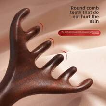 mingxuan 2pcs Plastic Massage Comb, Multi-Functional Massage Tool For Head, Face Acupressure, And Body Massage - Brown - View 6