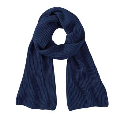 Beechfield Unisex Adult Metro Knitted Scarf (French Navy)