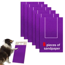 6 PCS Premier Self-Adhesive Sandpaper13x9inch, 80 Grit – Replacement Sandpaper For Dog Lover And Dog Mom Love Nail Scratch Board (Black, Replacement Scratch Sheets) - Purple - View 1
