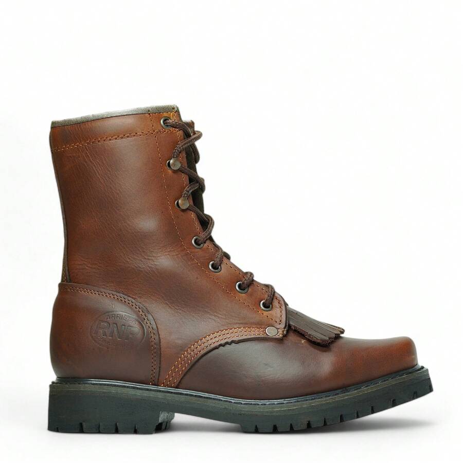 Botas Altas Con Agujetas Estilo Western Para Hombre, En Piel De Res, Plantilla De Vaqueta, Goodyear Welt, Suela Hule, Arriero Boots