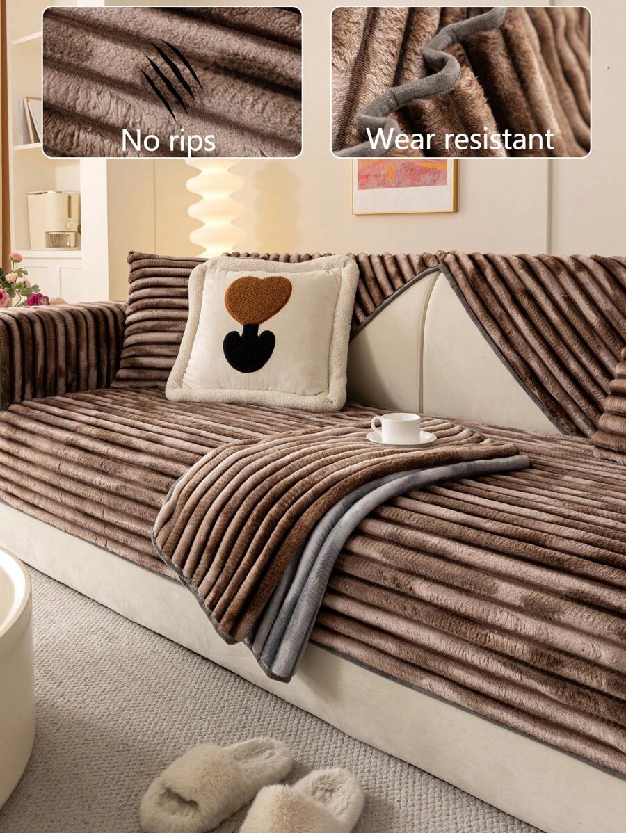 1 tấm đệm ghế sofa dày bằng vải nhung, vỏ bọc ghế sofa chống trượt, mềm mại và thoải mái, hiện đại, chống bụi, có thể giặt bằng máy, thích hợp cho phòng ngủ, văn phòng, phòng khách, ghế sofa hình chữ L có 1/2/3/4 chỗ ngồi, mùa thu/đông