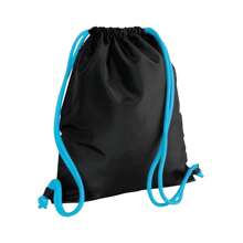 Babybugz Icon Drawstring Bag/Gymsac (Black/Surf Blue) - 100% Polyester - Black - View 2