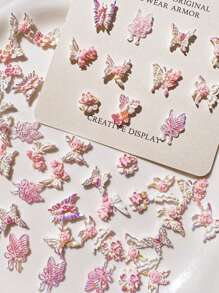 10PCS Super Beautiful Nail Accessories, Rose And Butterfly Style Nail Accessories, Super Beautiful Nail Accessories