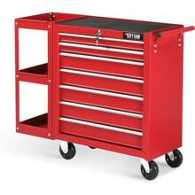 Rolling Tool Chest Tool Cabinet Storage Box With Side Shelves Workshop