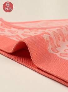 MIOTAN 6pcs Women's Low Waist Panties, Printed, Sexy, Comfortable & Breathable - Multicolor - View 4