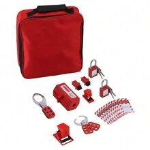Electrical Lockout Tagout Kit Hasps Safety Padlocks Circuit Breaker Locking Plug Lockout With Storage Bag - Multicolor - View 2