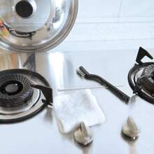 10x Small Wire Brush Set Stainless Steel Wire Brush DIY Paint Rust-Remover Tool - Black - View 8