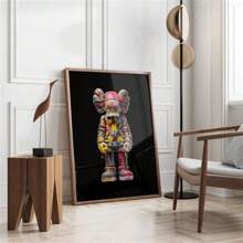 1 件 KAWS 海报装饰卧室装饰房间美学室内海报墙壁装饰画家居装饰无框架 - 彩色 - 查看 1