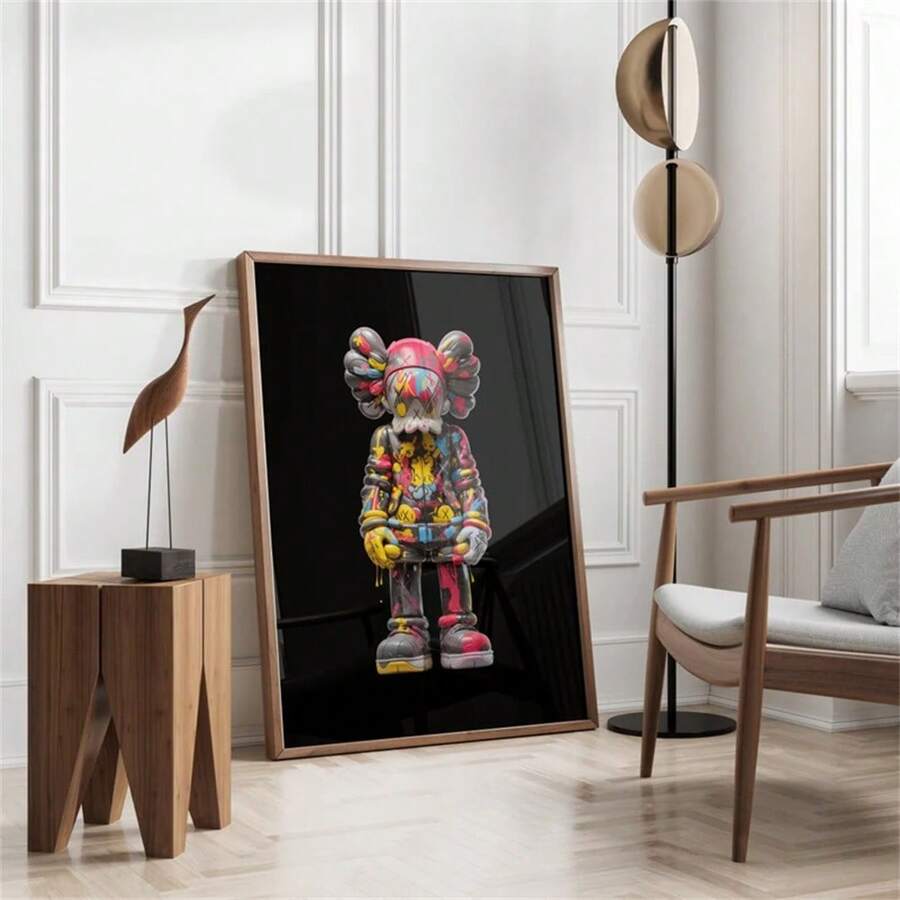 1 件 KAWS 海报装饰卧室装饰房间美学室内海报墙壁装饰画家居装饰无框架 - 彩色 - 查看 1