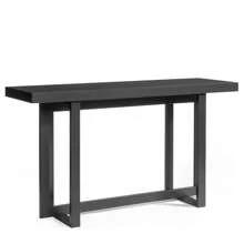 SYMCAVE 59"Modern Wood Entryway Console Table Sofa Table, Long Entryway Table For Hallway Living Room Foyer Corridor Bedroom, Black