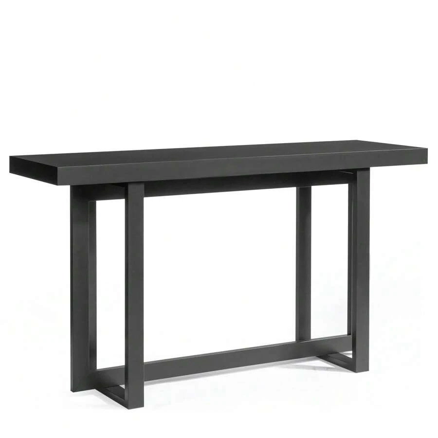 SYMCAVE 59"Modern Wood Entryway Console Table Sofa Table, Long Entryway Table For Hallway Living Room Foyer Corridor Bedroom, Black