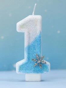 1 Snowflake Digital Candle Sky Blue Creative Birthday Candle Daily Best Birthday Gift Christmas Gift For Mom's Girlfriend Christmas Party, Birthday Candles, Birthday Decorations, Happy Birthday, Cake Candles, Room Decor Gifts Graduation Home Decor Christmas Decorations, Christmas Gifts - Snowflake - View 23